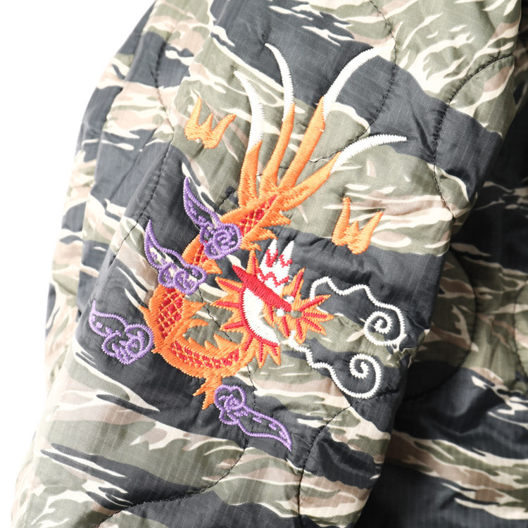 Houston Nylon Vietnam Skull Quilted Jacket