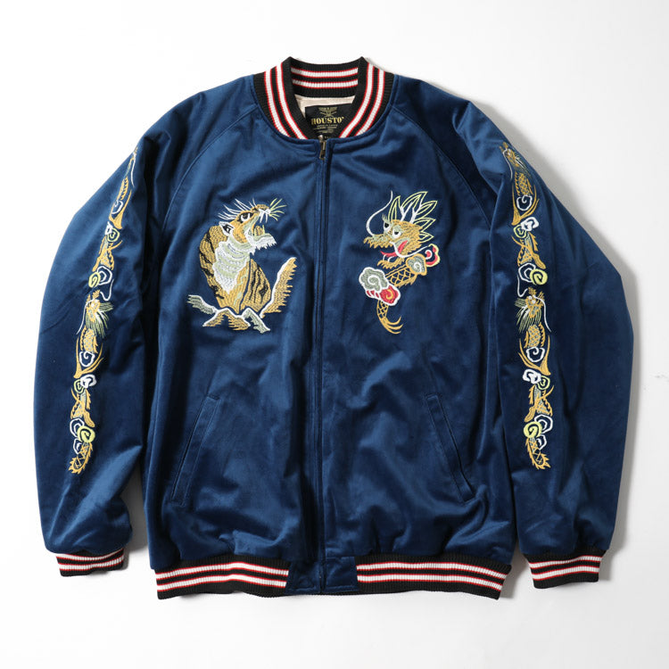 Houston Velveteen Souvenir Dragon Tiger Jacket