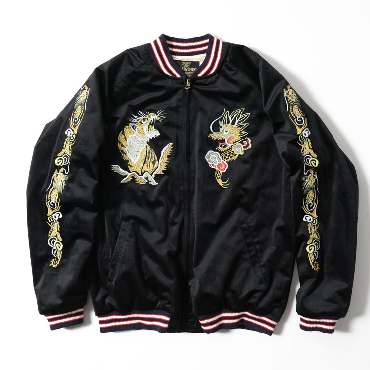 Houston Velveteen Souvenir Dragon Tiger Jacket