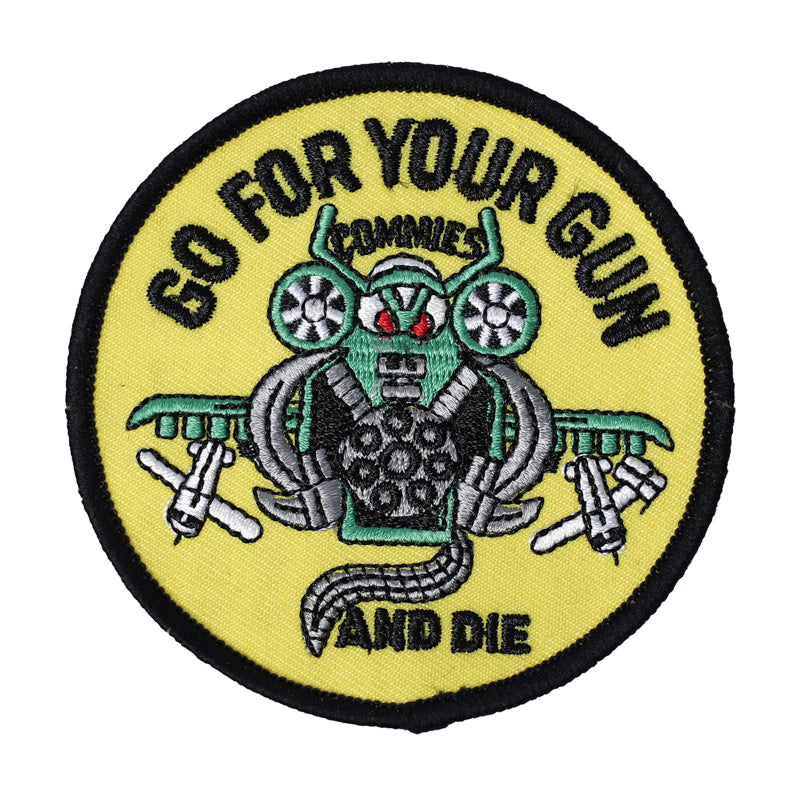 US Military Go For Your Gun Commies & Die Iron On Patch