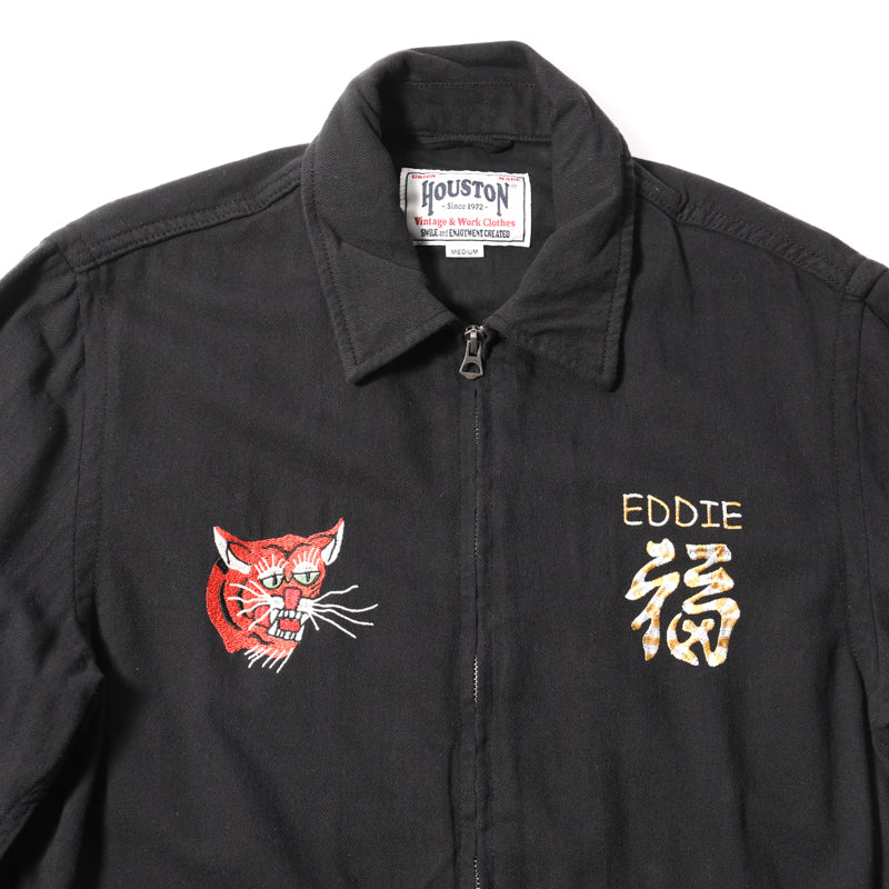 Houston Cotton Linen Vietnam Tiger Color Map Jacket