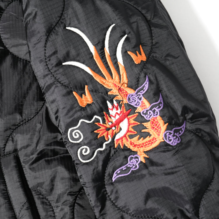 Houston Nylon Vietnam Skull Quilted Jacket