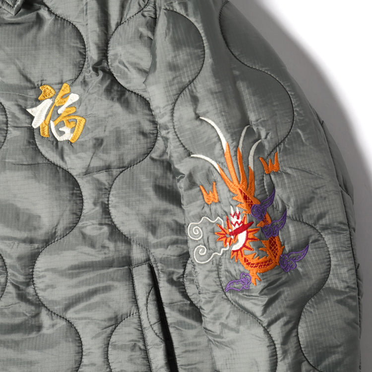Houston Nylon Vietnam Skull Quilted Jacket