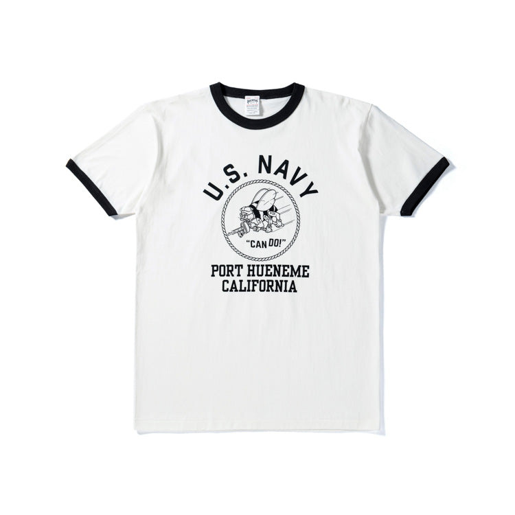 Houston Printed Ringer US Navy Tee