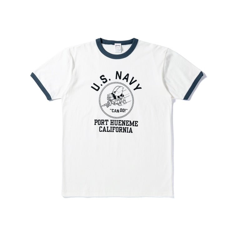 Houston Printed Ringer US Navy Tee