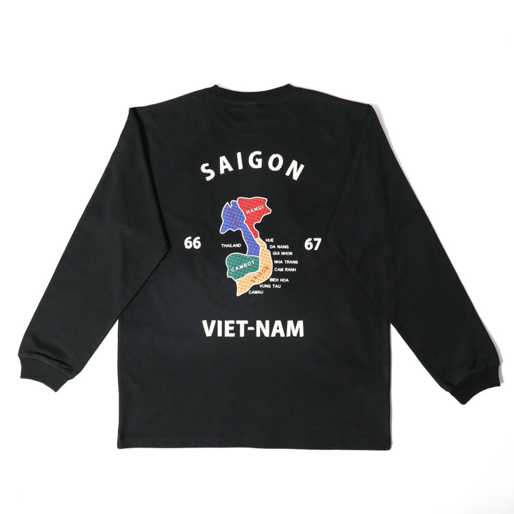 Houston Souvenir Vietnam Map Long Sleeve T-Shirt
