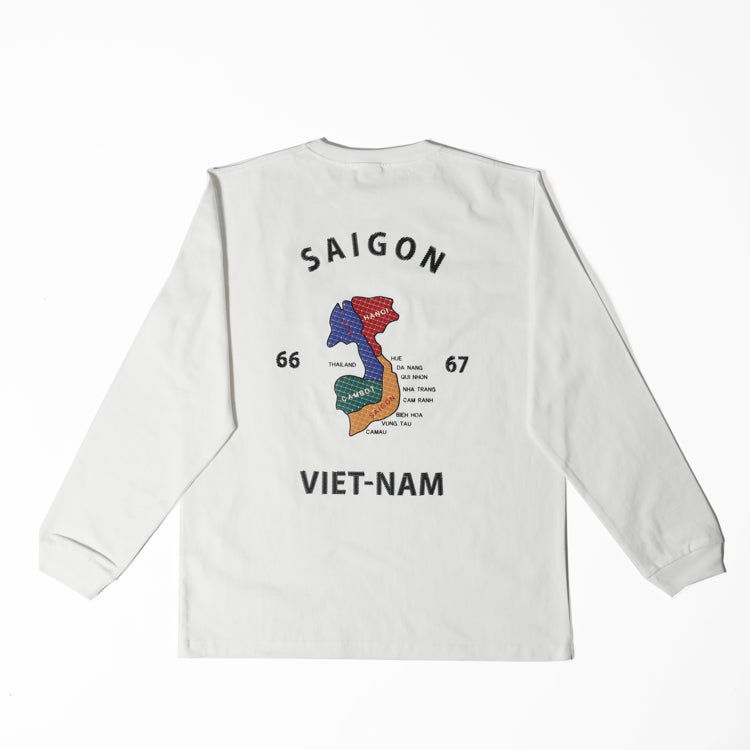 Houston Souvenir Vietnam Map Long Sleeve T-Shirt