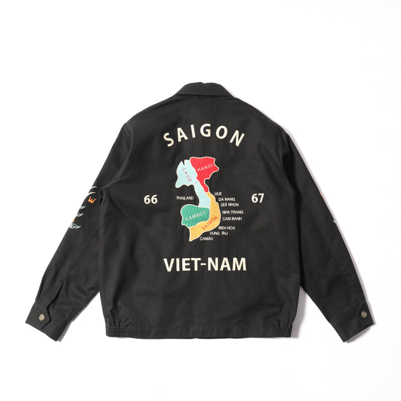 Houston Vietnam Tiger & Dragon Map Jacket