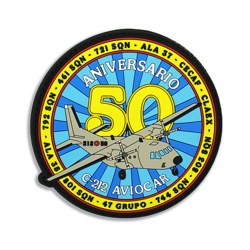 Spanish Air Force C-212 Aviocar 50th Anniversary PVC Patch