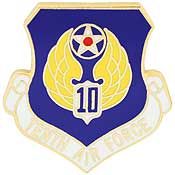US Military Air Force 10th Shield Pin
