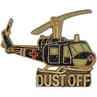 US Military UH-1 Huey Dust Off Pin