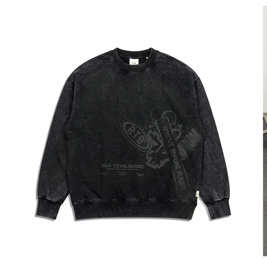 RTB "Mach 2.34" Tonal Embossed Crewneck Sweatshirt
