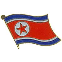 North Korea Flag Pin