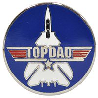 US Military Top Dad Logo Pin