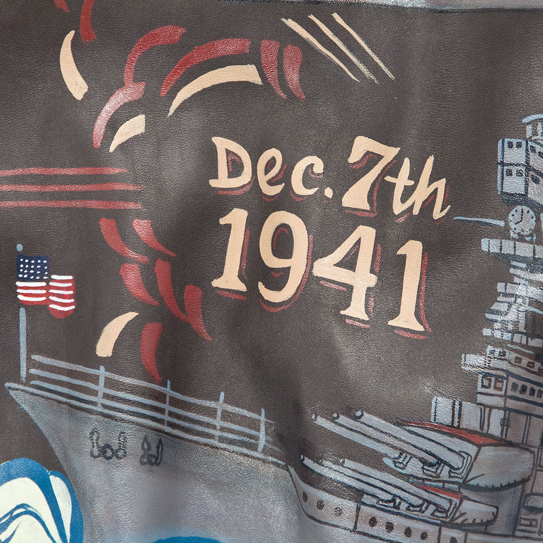 Pre-Order: Cockpit USA Remember Pearl Harbor A-2 Leather Jacket (7103060574392)