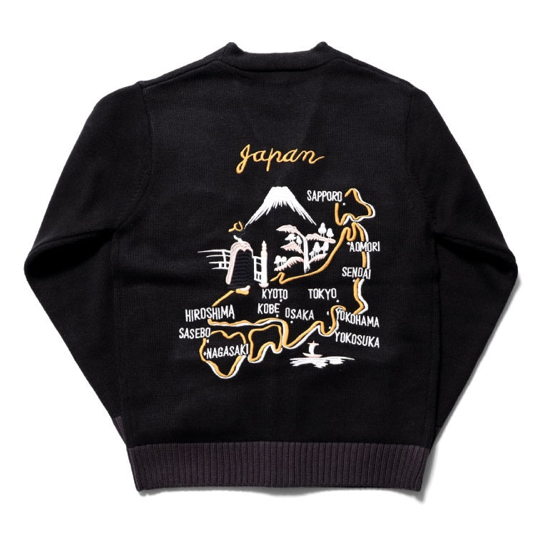 Houston Souvenir Map Cardigan Sweater