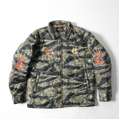 Houston Nylon Vietnam Skull Quilted Jacket