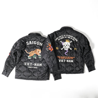 Houston Nylon Vietnam Tiger Quilted Jacket