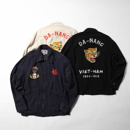 Houston Cotton Linen Vietnam Skull Tiger Jacket