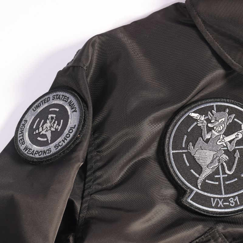 Cockpit USA Movie Hero Top Gun Black Stealth CWU Flight Jacket