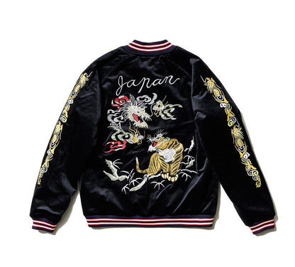 Houston Velveteen Dragon Tiger Souvenir Jacket