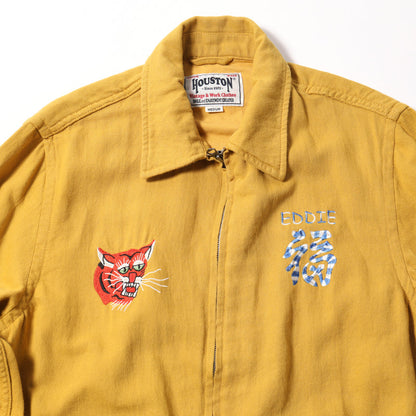 Houston Cotton Linen Vietnam Tiger Color Map Jacket