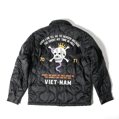 Houston Nylon Vietnam Skull Quilted Jacket