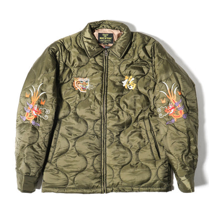 Houston Nylon Vietnam Skull Quilted Jacket