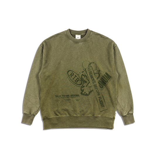 RTB "Mach 2.34" Tonal Embossed Crewneck Sweatshirt