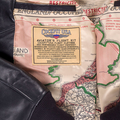 Pre-Order: Cockpit USA Mike B Stealth Top Gun Leather Jacket (7103060607160)