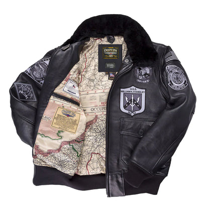 Pre-Order: Cockpit USA Mike B Stealth Top Gun Leather Jacket (7103060607160)