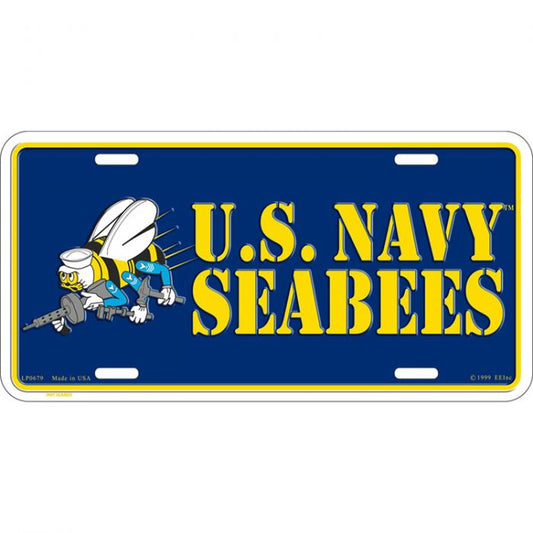 US Military Naval Seabees License Plate