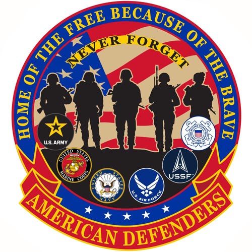 US Military American Defenders Large Patch