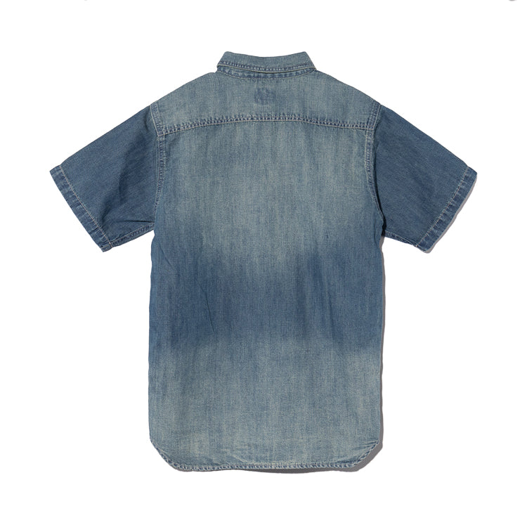 Houston Denim Short Sleeve Work Shirt (7103487344824)