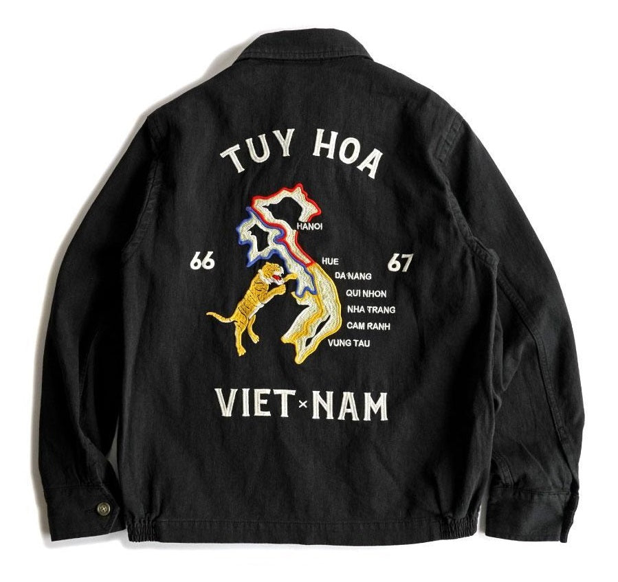 Houston Cotton Linen Vietnam Map Jacket