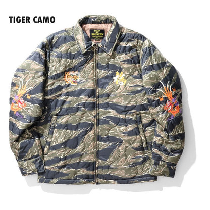 Houston Nylon Vietnam Skull Quilted Jacket