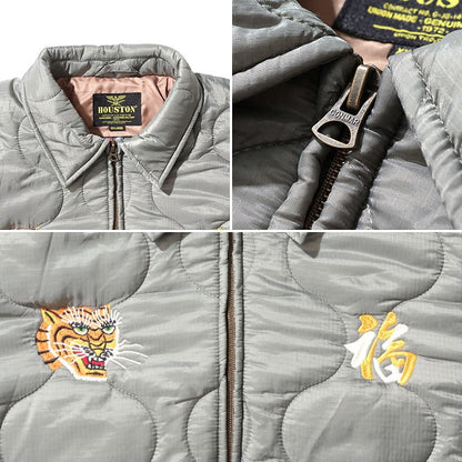 Houston Nylon Vietnam Skull Quilted Jacket