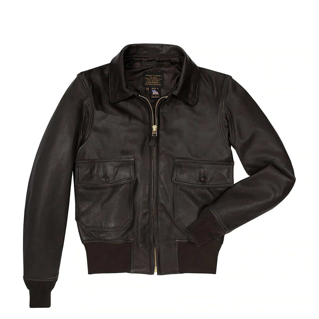 Cockpit USA G-1 Flight Jacket With Removable Collar (7103060213944)