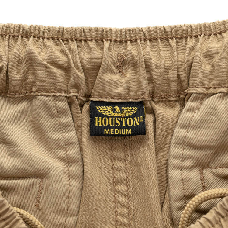 Houston Cotton Rip Baggy Shorts Khaki / L (Large) (7103485870264)