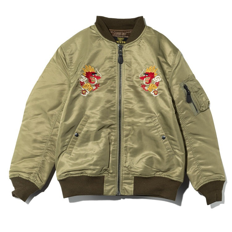 Houston Custom MA-1 Japan Embroidery Jacket Olive Drab (7103488327864)