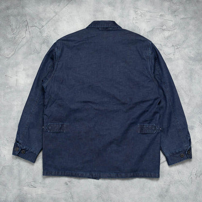 Houston 3 Layer Denim Fatigue Jacket Vintage Wash Blue / XL (X-Large) (7103489376440)