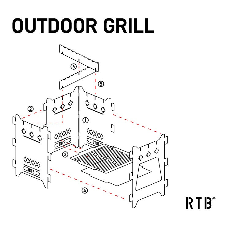 RTB Portable Outdoor Camping Grill Stove